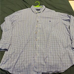 Ralph Lauren Blue and White Checkered Shirt